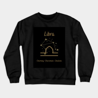 Astrology Collection - Libra (Symbol & Constellation) Crewneck Sweatshirt